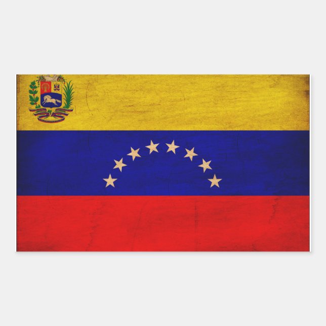 Fahne Venezuela Rechteckiger Aufkleber (Vorderseite)