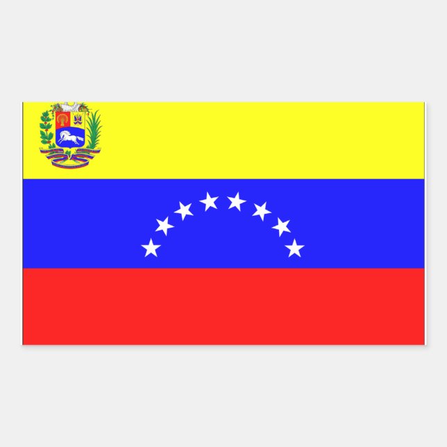 Fahne Venezuela Rechteckiger Aufkleber (Vorderseite)