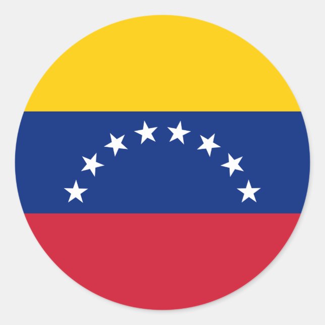 Fahne Venezuela Runder Aufkleber (Vorderseite)