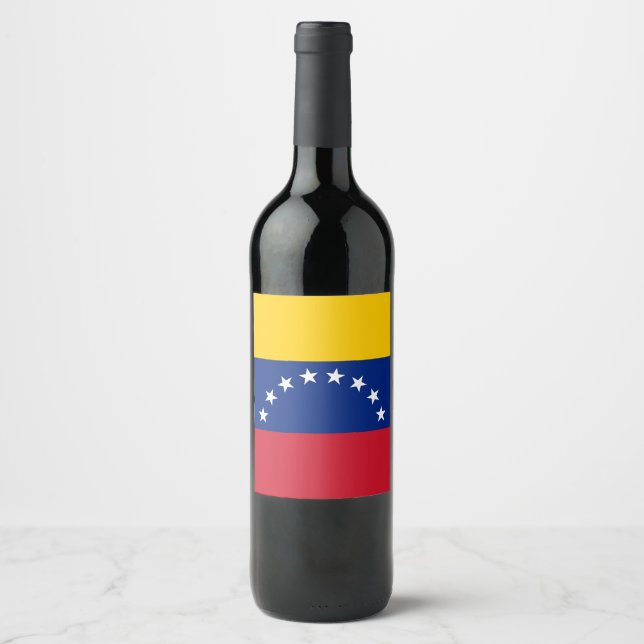 Fahne Venezuela Weinetikett (Vorderseite)