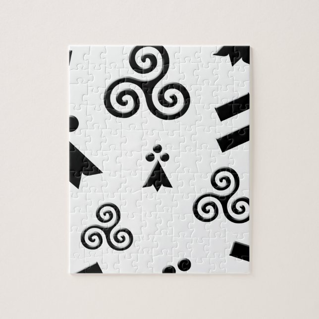 Fahne von der Bretagne (Vertikal)