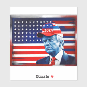 Fahne von Donald Trump 2024 Aufkleber