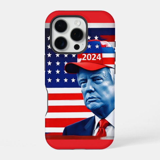 Fahne von Donald Trump 2024 iPhone 16 Pro Hülle (Rückseite)