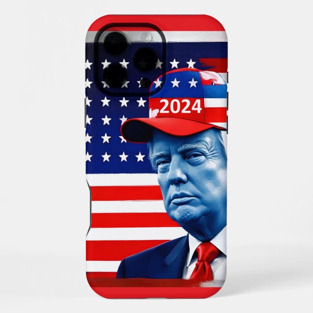 Fahne von Donald Trump 2024 iPhone 16 Pro Max Hülle (Rückseite)