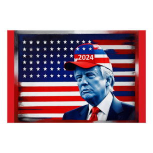 Fahne von Donald Trump 2024 Poster