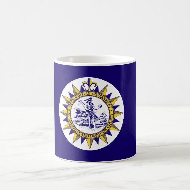 Fahne von Nashville, Tennessee Coffee Tasse (Mittel)