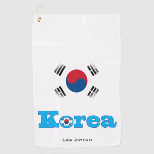 Fahne von Seoul Korea Abstrakt Golf Towel Golfhandtuch