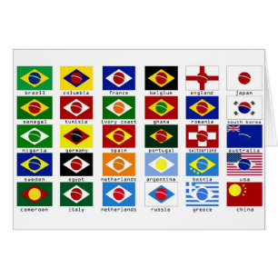 Fahnen für die Weltmeisterschaft in Brasilien
