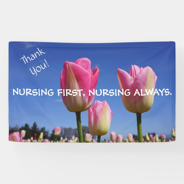 Fahnen-Krankenschwester-Wochen-Dank zuerst immer Banner (Horizontal)