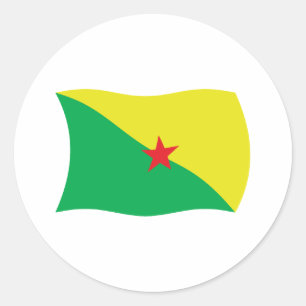 Fahnenaufkleber Französisch-Guayana Runder Aufkleber
