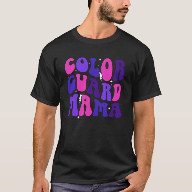 Fahnenmutter Groovy Guard Mutter eines Farbwächter T-Shirt (Vorderseite)