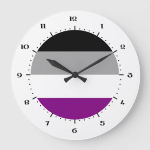 Fahnenuhren für Asexualität Große Wanduhr