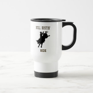 Fahr" Western-Rodeo-Reise-Tasse "Stiers Bustin Reisebecher