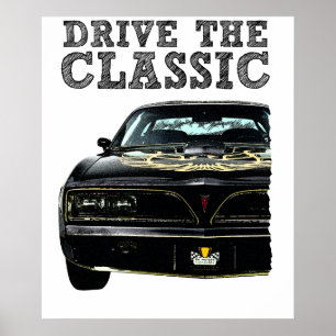 fahre den klassischen Pontiac Firebird Poster