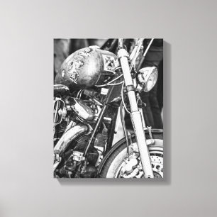 Fahre Motorrad Motorradfahrer Biker-Fahrer Details Leinwanddruck