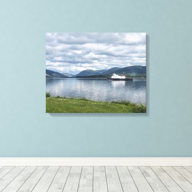 Fähre nach Rothesay Bay, Insel Bute auf einer Leinwanddruck (Insitu (Holzboden))