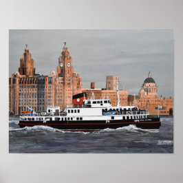 Fähre über die Mersey! Poster