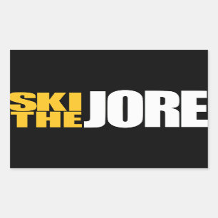 Fahren das Jore Ski Rechteckiger Aufkleber