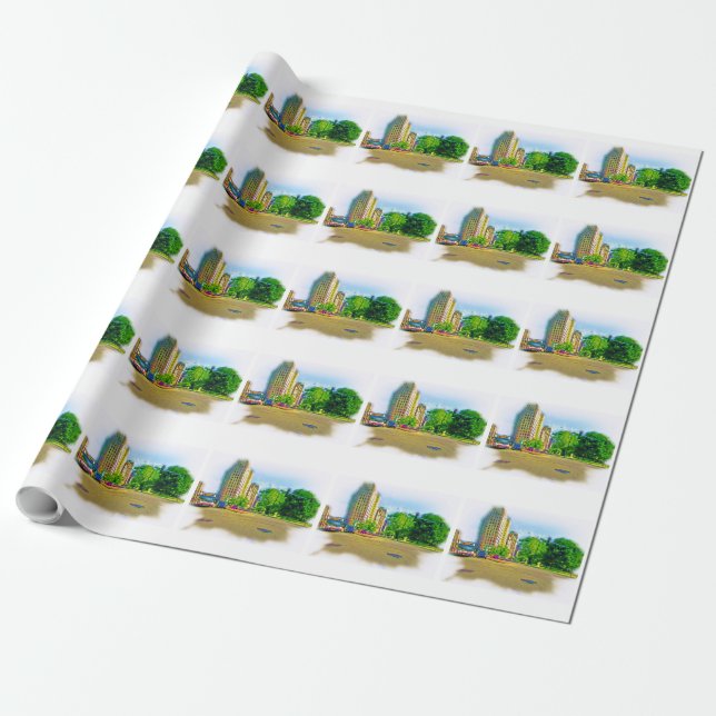Fahren durch die Lincoln Avenue Geschenkpapier (Ungerollt)