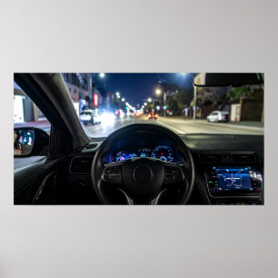 Fahren in der Stadt Poster