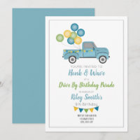 Fahren mit dem Geburtstag Sozialweg Blue Truck