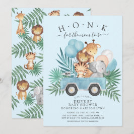 Fahren mit Jungle Animals Boys Baby Dusche Einladung
