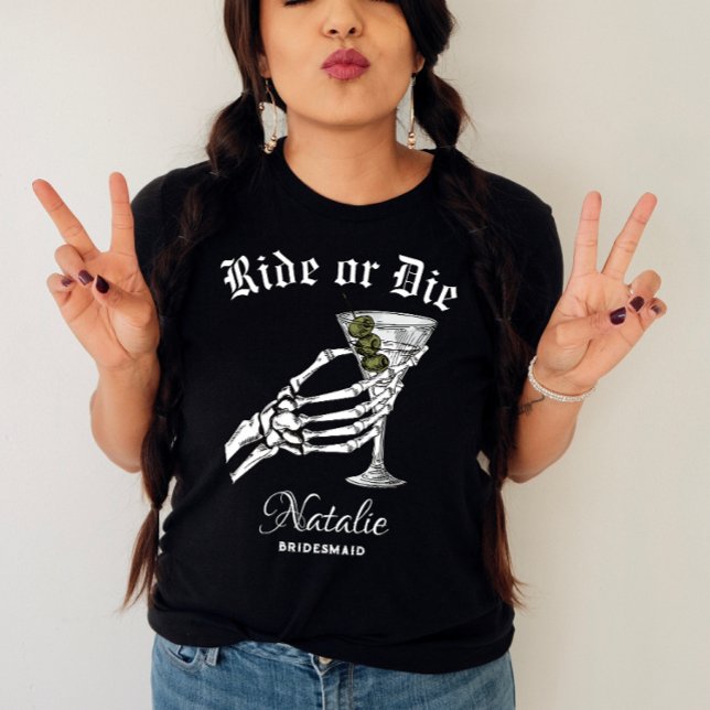 Fahren oder Die bis zum Tod machen wir Party Bache T-Shirt (Von Creator hochgeladen)