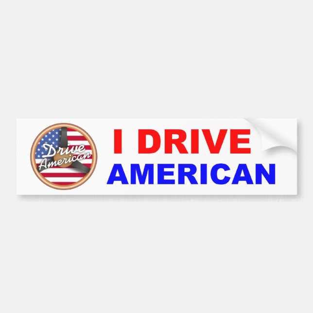 Fahren Sie Amerikaner Autoaufkleber (Vorne)