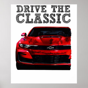 Fahren Sie den klassischen Chevrolet Camaro Poster