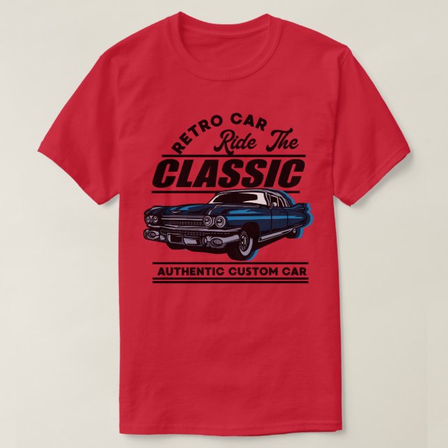 FAHREN SIE IHREN KLASSIKEN AUTO-CARTOON T-Shirt (Design vorne)