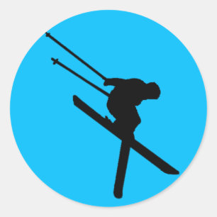 FAHREN SIE IN HIMMEL SKI RUNDER AUFKLEBER