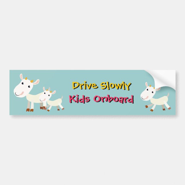 Fahren Sie langsam KinderbordAutoaufkleber Autoaufkleber (Vorne)