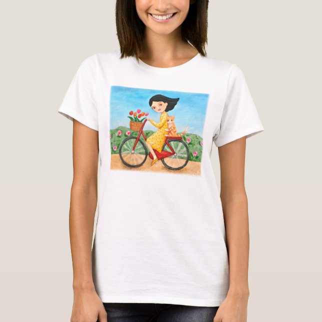 Fahren Sie Liebhaber-T - Shirt-niedliches Mädchen T-Shirt (Vorderseite)