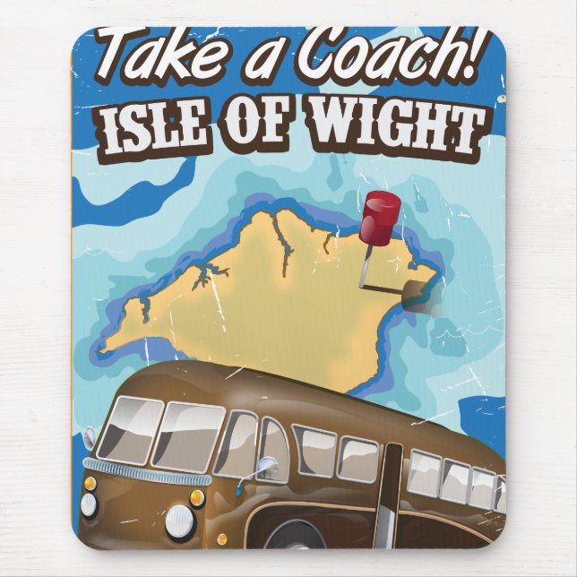Fahren Sie mit dem Coach zur Isle of Wight Mousepad (Vorne)