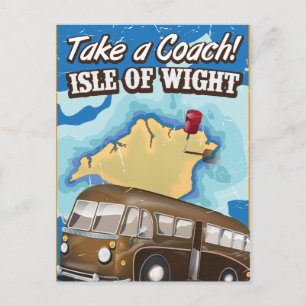 Fahren Sie mit dem Coach zur Isle of Wight Postkarte