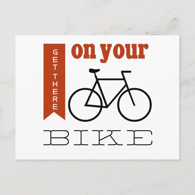 Fahren Sie mit dem Fahrrad dorthin Postkarte (Vorderseite)