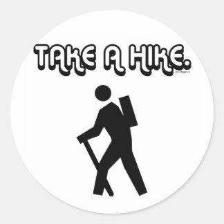 FAHREN SIE MIT DEM HIKE-STICKER RUNDER AUFKLEBER