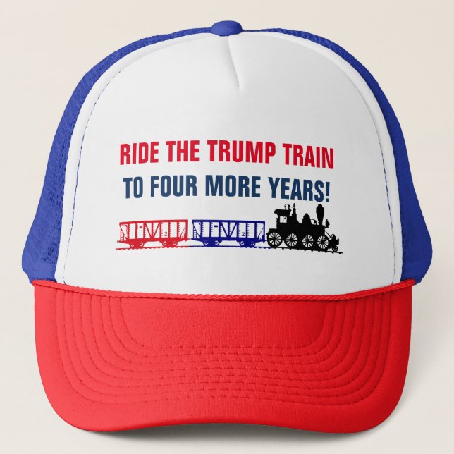 FAHREN SIE MIT DEM TRUMP-ZUG NACH VIER JAHREN TRUCKERKAPPE (Vorderseite)