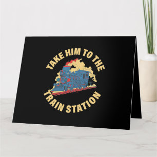 Fahren Sie mit dem Zug zum Bahnhof Karte