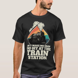 Fahren Sie mit ihm zum Bahnhof Funny Train Yellows T-Shirt