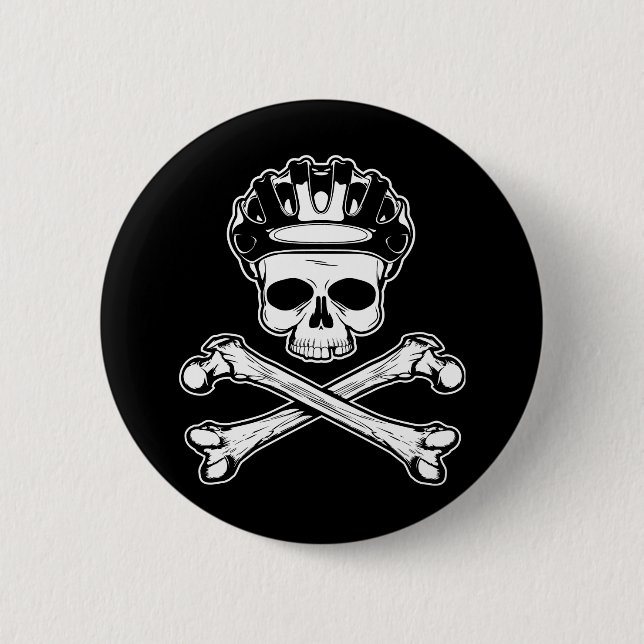 Fahren Sie rad oder die - Fahrrad und gekreuzte Button (Vorderseite)