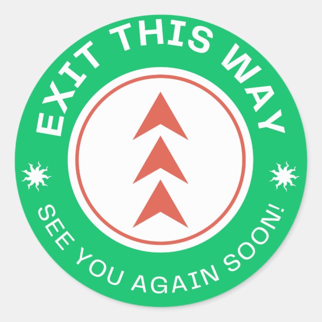 FAHREN SIE SO AUS. Wir sehen uns bald wieder. Gree Runder Aufkleber (Vorderseite)