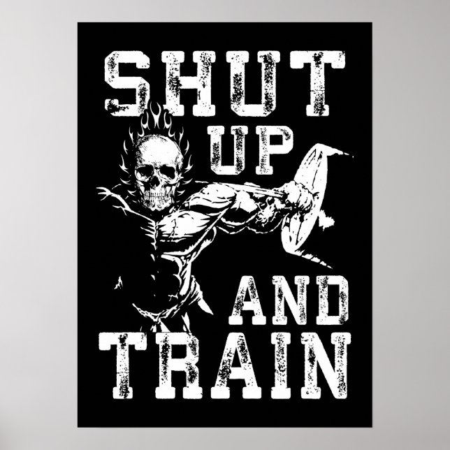 Fahren und trainieren - Gymnastikmotivation Poster (Vorne)
