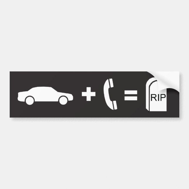 Fahren während auf ein Handy-Tötungen Autoaufkleber (Vorne)