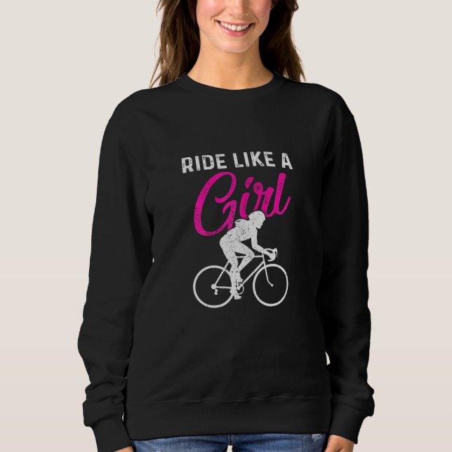 Fahren wie ein MTB-Girl Sweatshirt (Vorderseite)