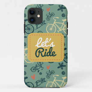 Fahren wir mit dem modernen grünen Fahrradmuster Case-Mate iPhone Hülle