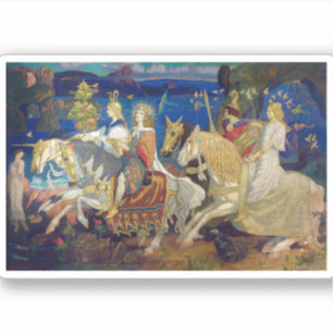 Fahrer der Sidhe, c. 1911 von John Duncan Aufkleber