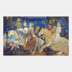 Fahrer der Sidhe, c. 1911 von John Duncan Rechteckiger Aufkleber