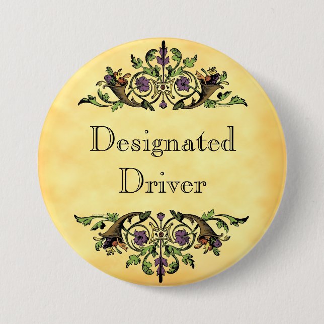 Fahrer für das Erntedankfest-Kornukopia-Button Button (Vorderseite)