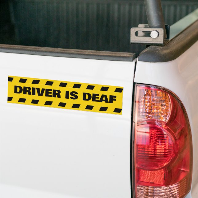 Fahrer ist gehörlos Auto-Magnet Autoaufkleber (Auf Lkw)